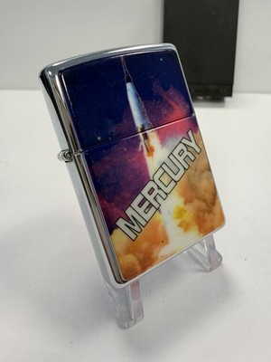 GENUINE Zippo Lighter NASA SPACE EXPLORATIONS MERCURY HP Chrome 1997 UNUSED