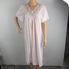 Vintage Shadowline Womens Medium Nightgown Pink Nylon New w/out Tags