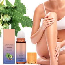 1 3x Organic Golden Castor Oil Roll-On with Rose Quartz for Skin,Hair Wrinkle