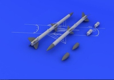 Eduard 648084 1/48 AIM120A/B AMRAAM 2x Modellflugzeug (PE & Resin)