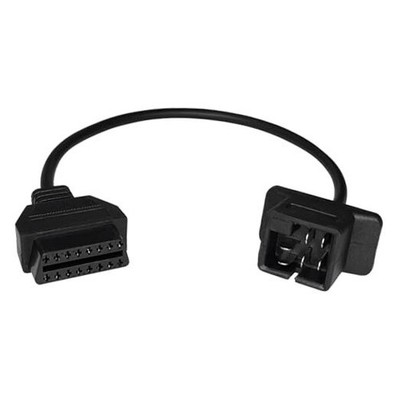 OBD1 to OBD2 Adapter for Chrysler 6pin to 16pin Diagnostic Scanner - Black