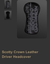 2026 Scotty Cameron Black Leather Crown Driver Headcover British Open Release