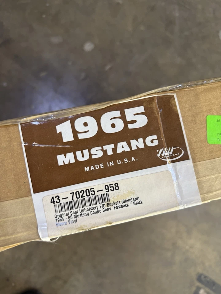 1965 Ford Shelby Mustang Black Leather Seat Covers - Image 2 of 2