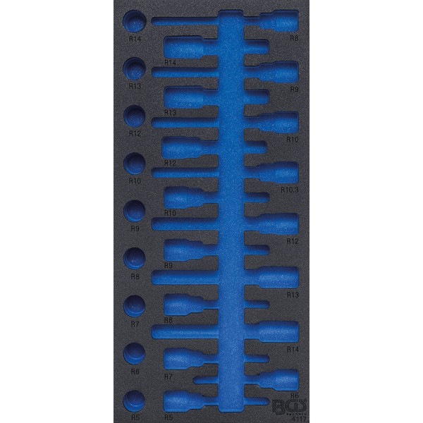 Bgs 4117-1 Werkstattwageneinlage 1/3: Bit-Einsatz-Satz | Leer | FüR Art. 4117-image