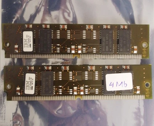 Set 2x IBM 11D 1320BA-70 4MB 8MB kit 70ns 72-pin SIMM non-parity FPM RAM