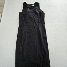 Athleta Black Sleeveless Racerback Zip Sheath Dress 866701-02 Womens Medium