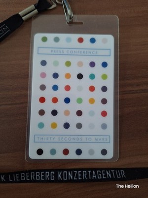 30 Seconds To Mars Jared Leto laminate pass press conference 2013 Rock am Ring