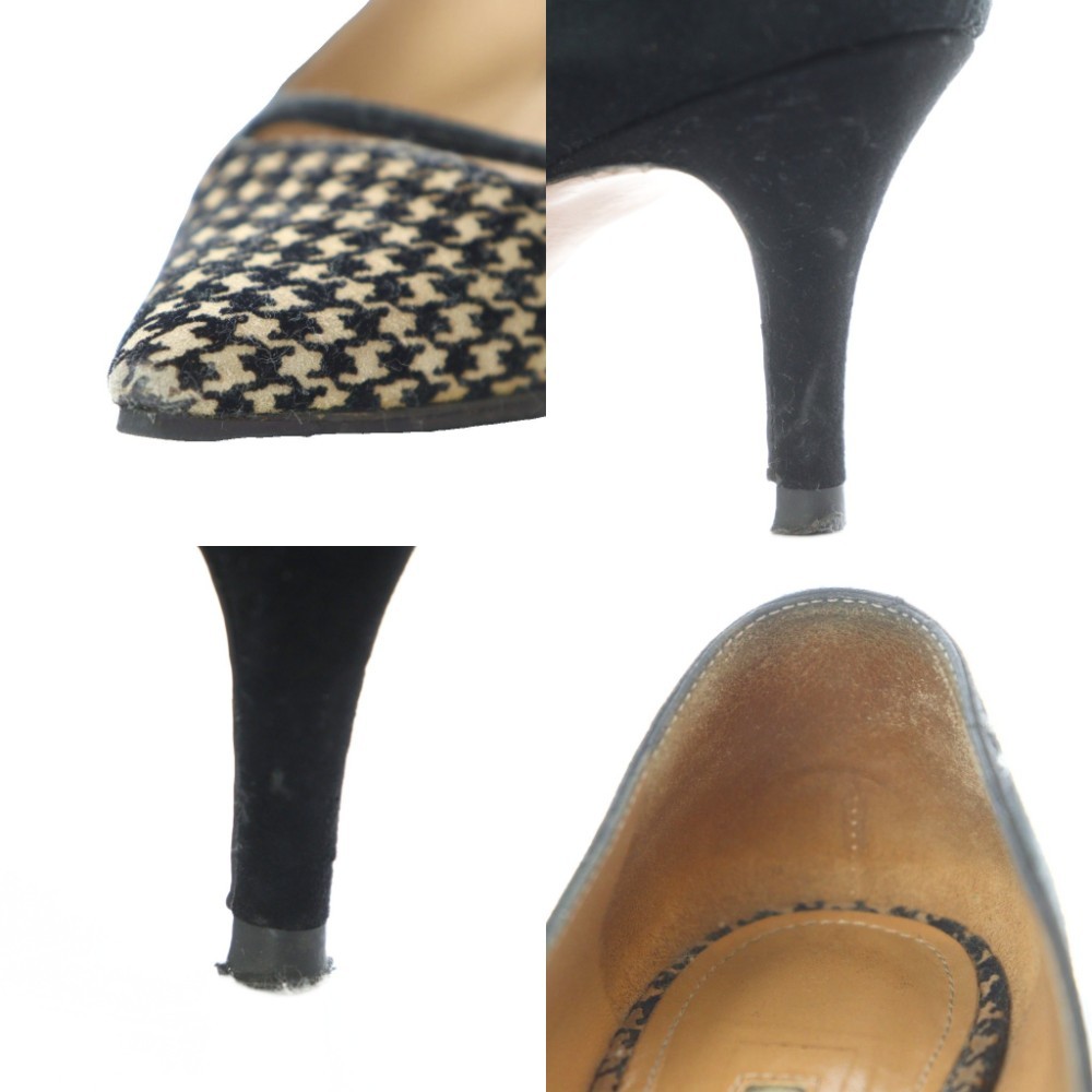 PELLICO Pumps Black Houndstooth Pattern Switching… - image 8