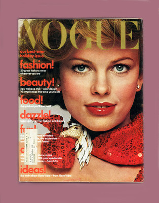 VOGUE-DECEMBER 1974-CHER by AVEDON-LIZ TAYLOR-AuroreCLEMENT-REGINE-PERRETTI-LIZA