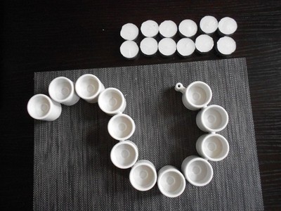 IKEA Ehlen Johansson Keramik Teelicht Schlange Vintage 12 Stück mit Teelichtern