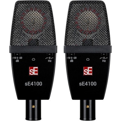 sE Electronics sE4100-PAIR Factory Matched sE4100 Lg Condenser Mic w/Mount, Case