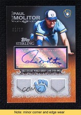 2009 Topps Sterling 3-Piece Chronicles 1/10 Paul Molitor Auto HOF READ 06bg