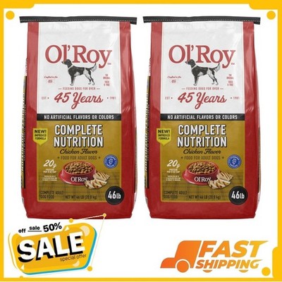 ( 2 Pack ) Ol' Roy Complete Nutrition Chicken Flavor Dry Dog Food, 46 lb Bag
