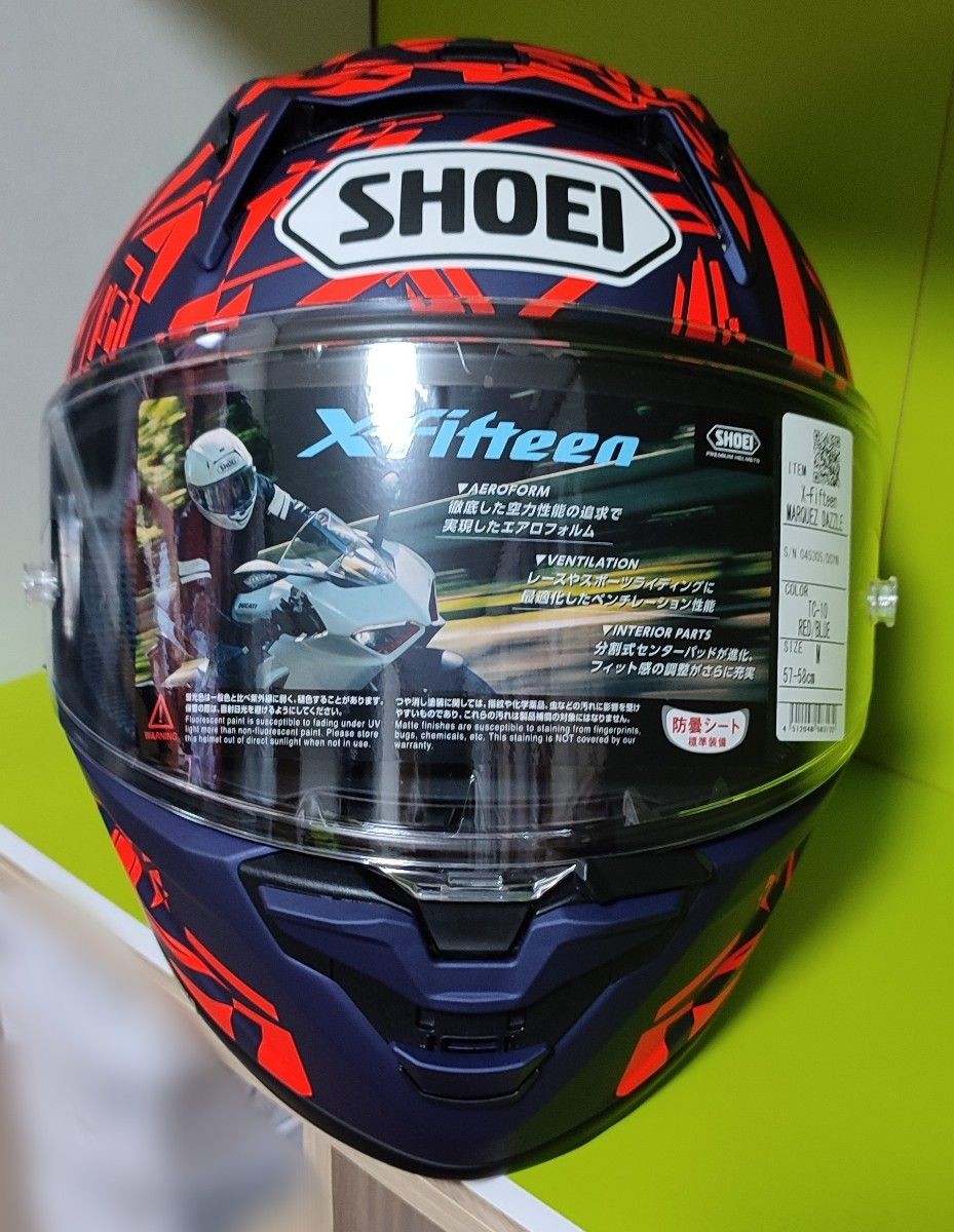 SHOEI X-15 Helmet X-Fifteen Marquez Dazzle TC-10 Size M SHOEI X-15 Helmet X-Fifteen Marquez Dazzle TC-10 Size M