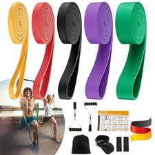 5er Set Fitnessbänder Sport Widerstandsband schlank Gummiband Gymnastikband Figu