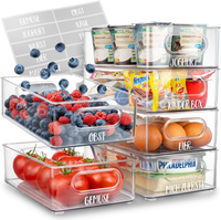 KüHlschrank Organizer 6Er Set [Mit 16 Aufkleber] Premium KüChen Organizer