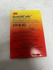3M ScotchCode Write-On Wire Marker Book SWB-02, 0.75 in x 1.75 in