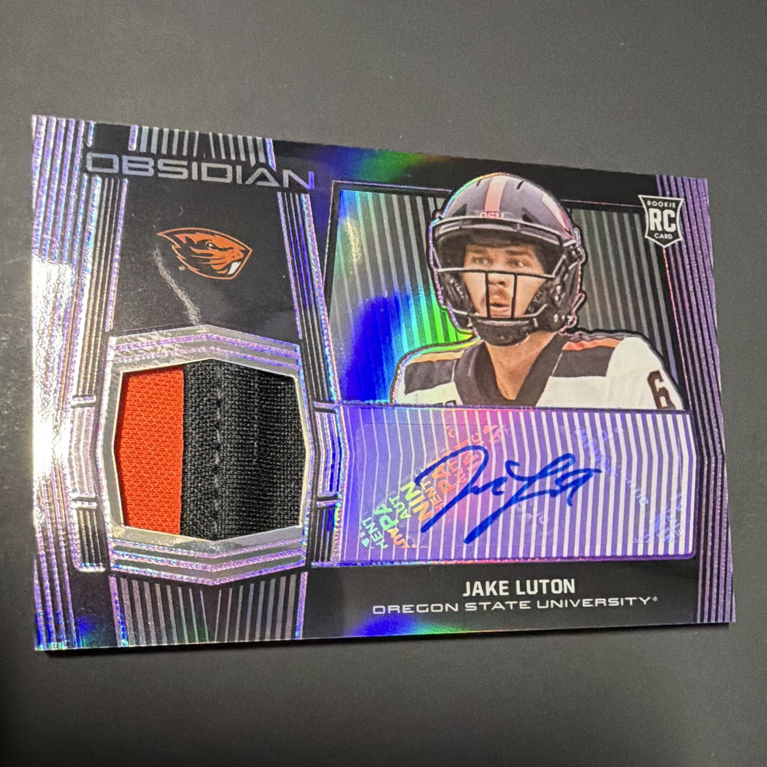 Jake Luton Panini Obsidian Draft Picks Jersey Autographs #46 Base