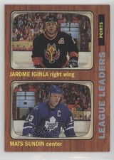 2002-03 Topps Heritage League Leaders Jarome Iginla Mats Sundin #108 HOF 8tn