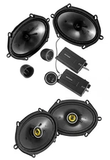 KICKER 46CSS684 6x8" 450w Car Audio Component Speakers+2) CSC68 Coaxial Speakers