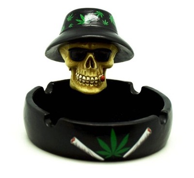 Skull with Hat Ashtray