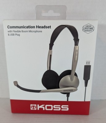 Koss CS100 USB Communication Headset Boom Microphone (NEW SEALED)