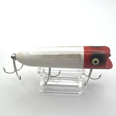 Vintage Heddon Lucky 13 Fishing Lure Rare Red White Old Original