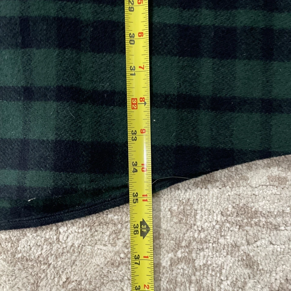 Vtg LL Bean Shirt Wool Blend Flannel Buffalo Plaid Men’s Sz XL Tall Green - Image 3 of 4