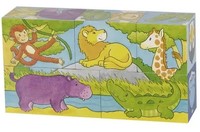 Goki 57686 - WüRfelpuzzle Safari Und Arktis, 5-Teilig, Holz Puzzle 57686 2023