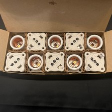 Vintage Hubbell 50715 Porcelain Cleat Receptacle 250V 660W NOS Box of 10