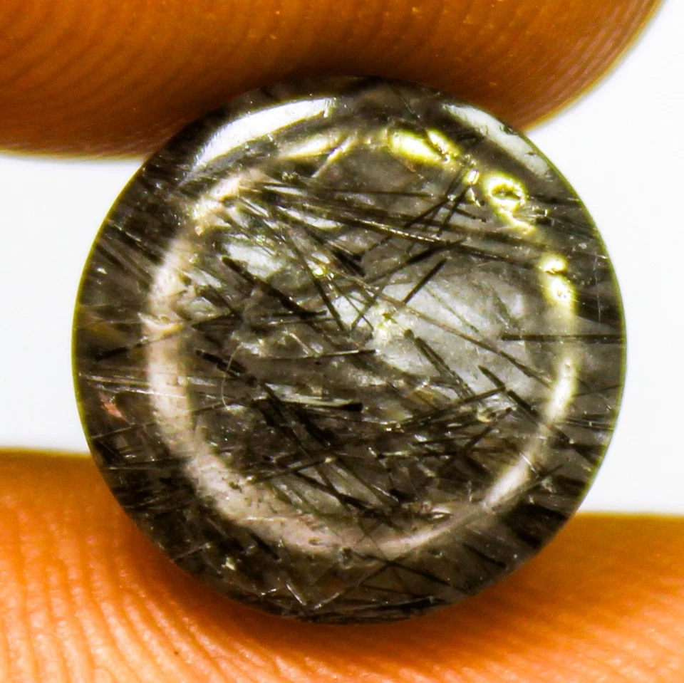 Natural Black Rutile Quartz Cabochon In Round Shape 4.70 Carats 10x10x6 mm Size - Image 4 of 4