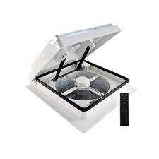 14" RV Roof Vent Fan, Reversible 12V/24V with Rain Sensor Remote