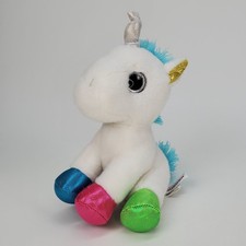 Aurora World Sparkle Tales Jewel White and Multi Unicorn Plush, 8"