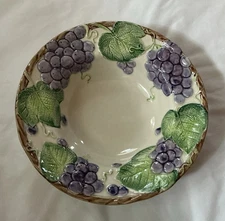 Fitz and Floyd GRAPE ARBOR 8 Inch Pasta Or Rim Soup Bowl - 8 Available