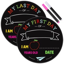 10.2 Inch First Last Day Of School Chalkboard Double Sided Back To Board Sign