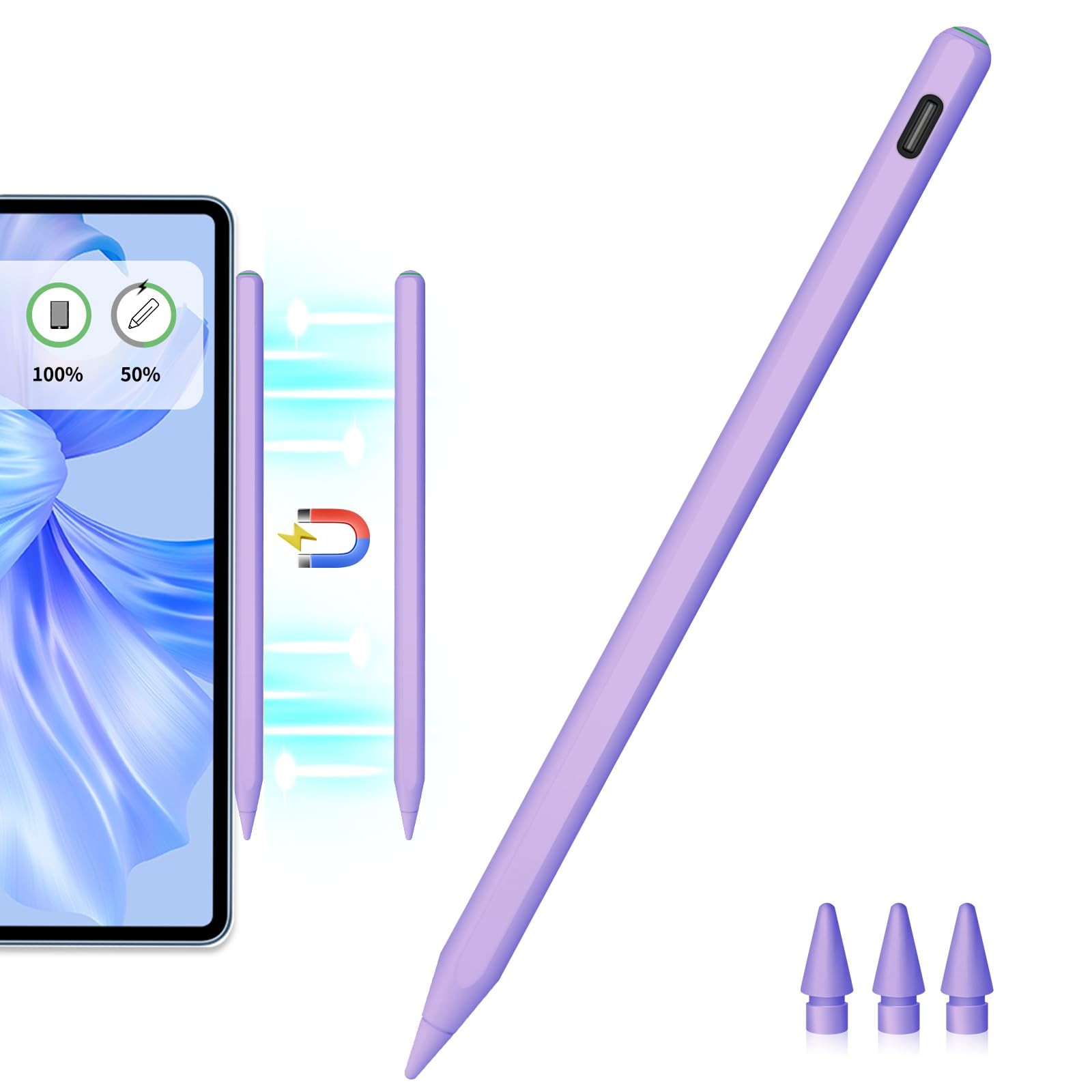 iPad Pencil 2nd Gen Stylus with Magnetic Charging & Tilt Support