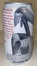 12oz. DIET PEPSI CAN ( STARWARS BATTLE DROID no20 ) EMPTY BOTTOM OPENED 