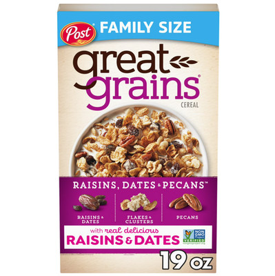 Great Grains Raisins Dates and Pecans Breakfast Cereal, 19 Ounce (Pack of 1)