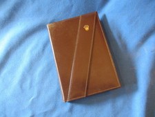 Watchmaker Estate Vintage GENUINE ROLEX BROWN LEATHER NOTEPAD & PAPER HALLMARKED
