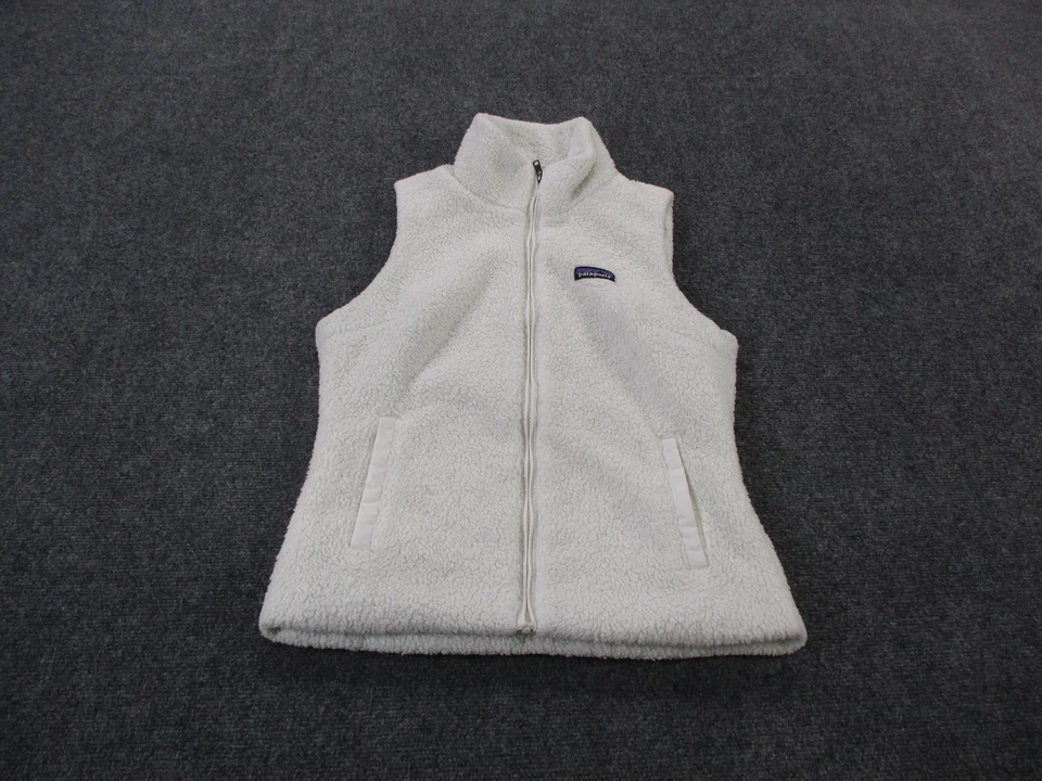 Patagonia Chaleco Chaqueta Mujer M Blanco Vellón Difuso Los Gatos Aire Libre Senderismo Informal Foto 2 de 4