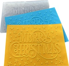 Merry Christmas Embossing Folders for Card Making Christmas Sentiment Embossing 