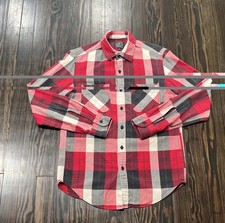 J. Crew Sporting Goods Flannel Shirt Men s Small Plaid Red Cotton