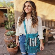 Handcrafted Leather Fringe Crossbody Bag, Boho bag Chic Artisan Shoulder Purse