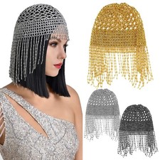 Beaded Flapper Cap Headpiece Vintage Style Roaring 20s Head Jewelry Accessory！