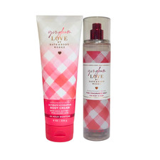 Bath Body Works Gingham Love Mist Body Cream 2pc Set - NEW