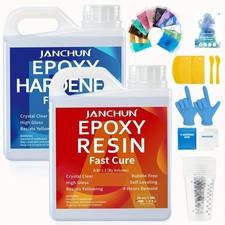 72oz Super Clear Epoxy Resin Kit - High Gloss, No Bubble, Fast, Resin Molds