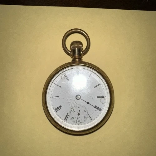 1890s Elgin Nat'l Watch Gold Filled Pocket Watch 17 Jewels Size 18s, not working