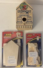 3 Lowes DIY Kids Workshops Kits: Bird House already built , Birdfeeder, Snowman