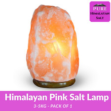HIMALAYAN SALT LAMP PINK ROCK SALTCRYSTAL LAMP NATURAL 100% PURE WITH CABLE BULB