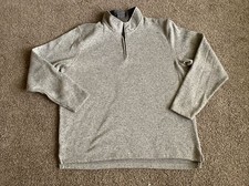 Wrangler Authentic Men  s XL Sweater Fleece 1/4 Zip Long Sleeve Lt Gray VGC